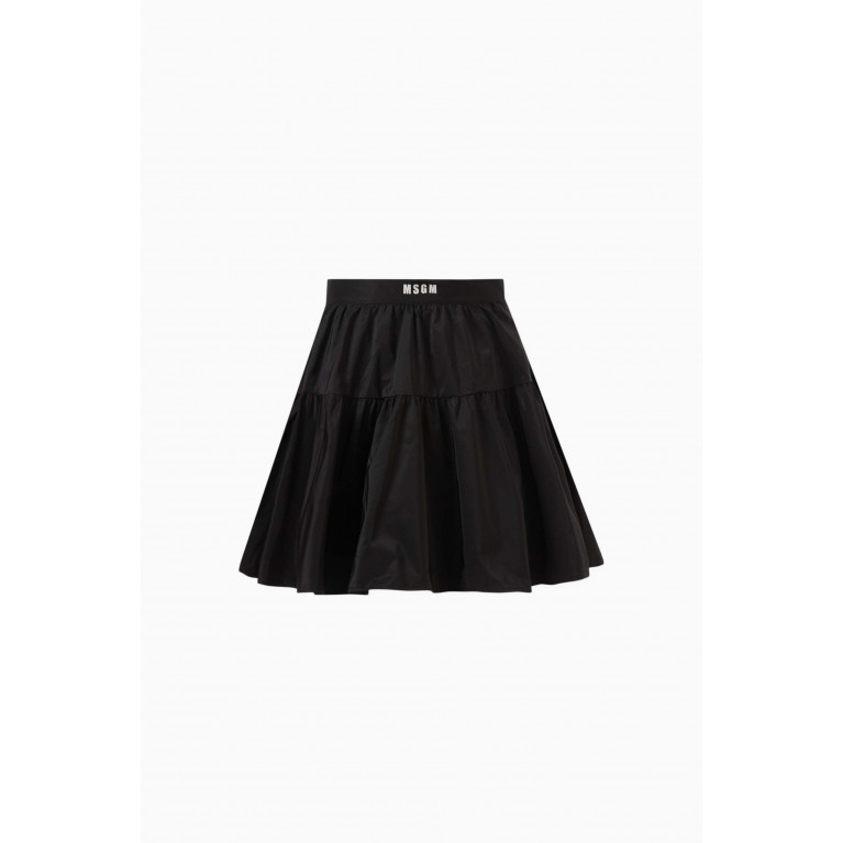 MSGM - Taffeta Flounce Skirt Black