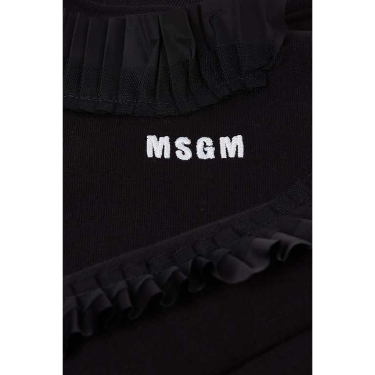 MSGM - Logo Print Maxi-sweater in Cotton