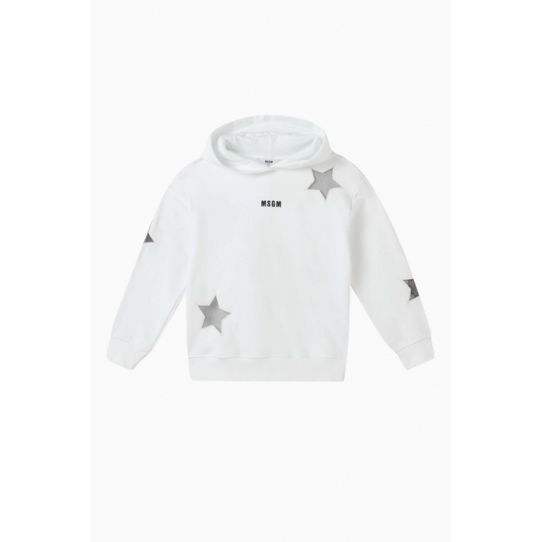 MSGM - Star Patch Hoodie in Cotton