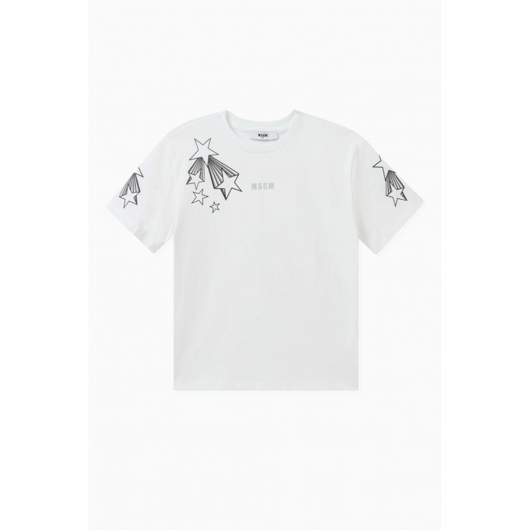 MSGM - Stars-print T-shirt in Cotton
