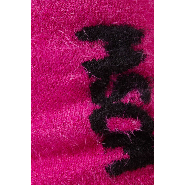 MSGM - Intarsia Logo Mini Skirt in Knit