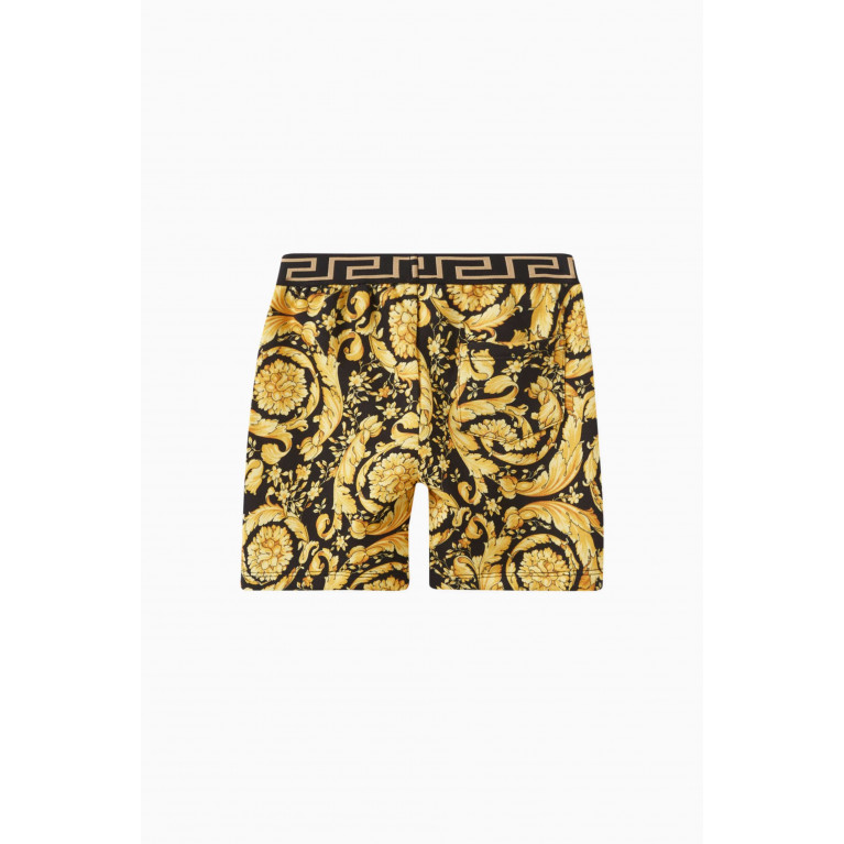 Versace - Baroque-print Shorts in Cotton-jersey