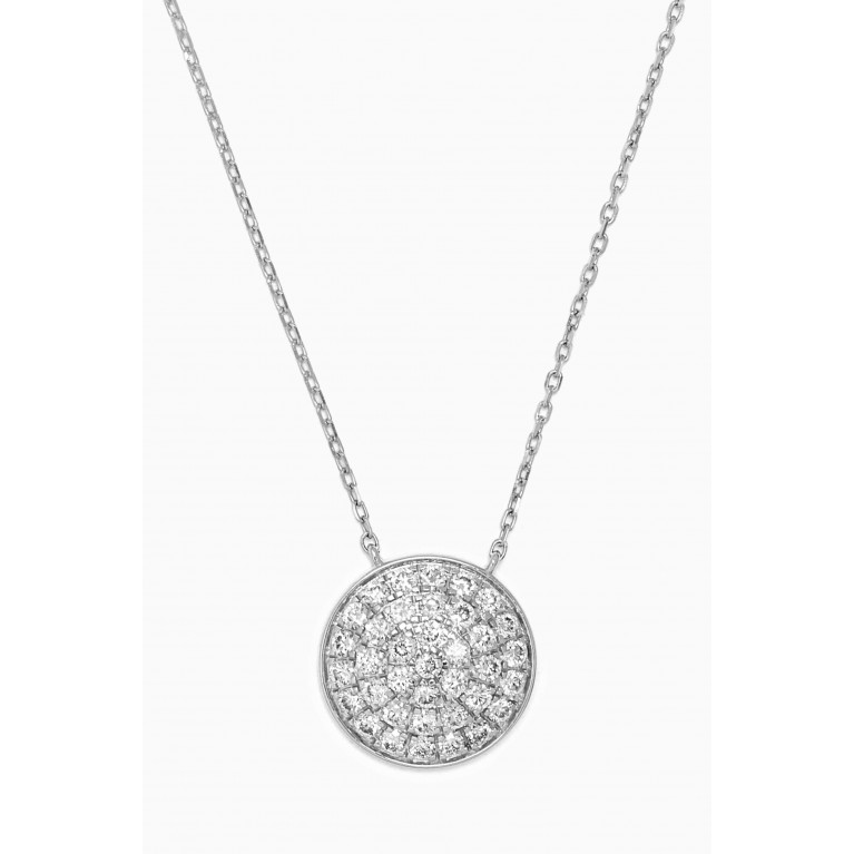 Fergus James - Disc Diamond Necklace in 18kt White Gold