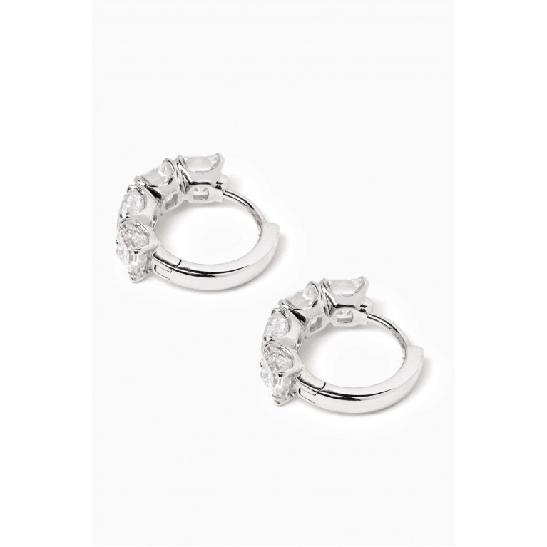 Fergus James - Asscher Diamond Earrings in 18kt White Gold