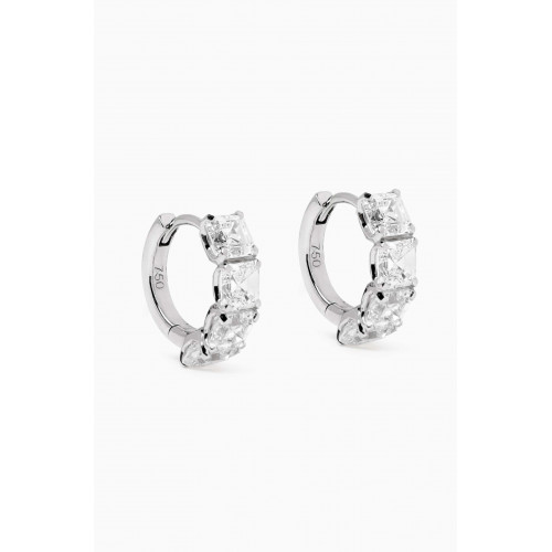 Fergus James - Asscher Diamond Earrings in 18kt White Gold