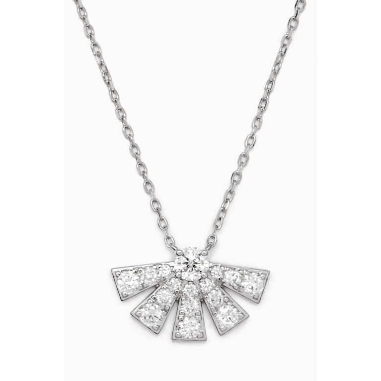 Fergus James - Sunrise Diamond Necklace in 18kt White Gold