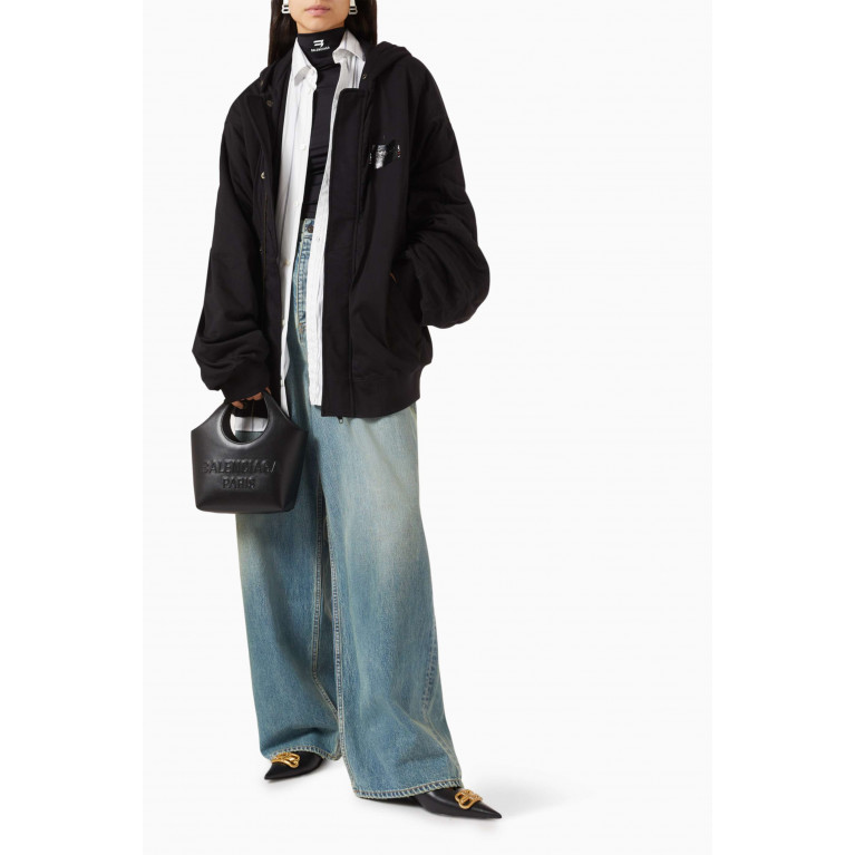 Balenciaga - Gaffer Padded Bomber Hoodie in Fleece & Vintage-jersey