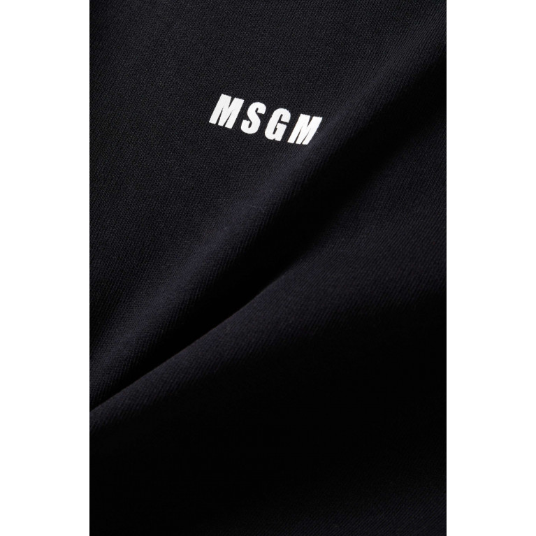 MSGM - Micro Logo Hoodie in Cotton Black