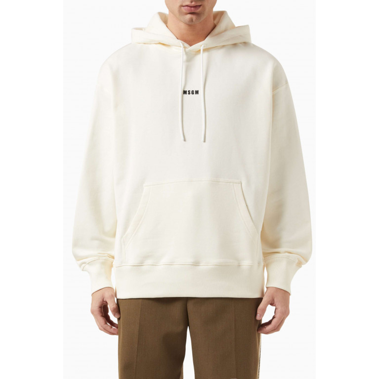 MSGM - Micro Logo Hoodie in Cotton Neutral