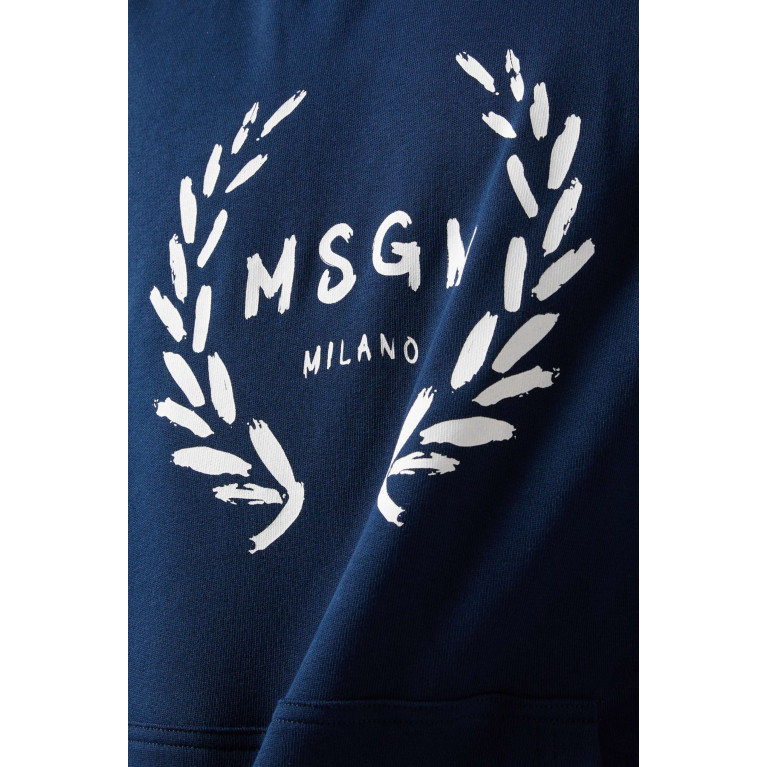 MSGM - Graphic Logo Hoodie in Cotton