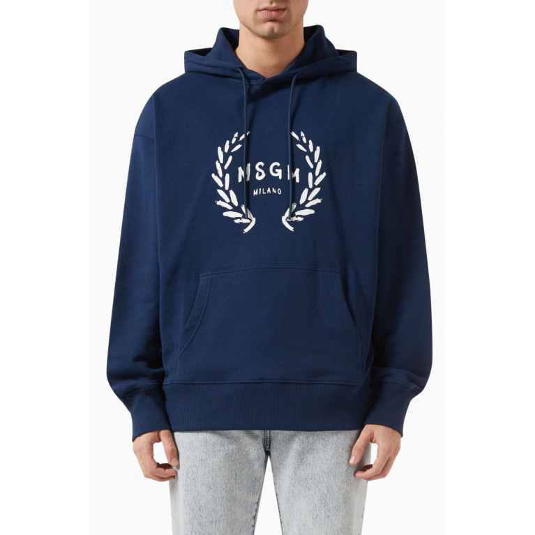 MSGM - Graphic Logo Hoodie in Cotton