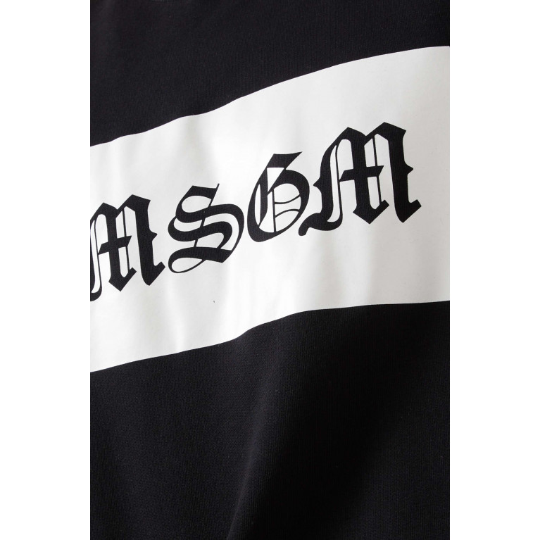 MSGM - Box Logo Sweatshirt in Cotton