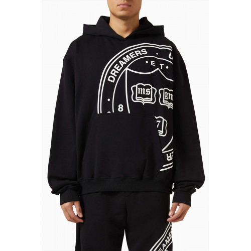 MSGM - Graphic Logo-print Hoodie in Cotton
