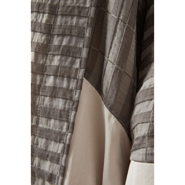 CHI-KA - Stripe Abaya in Tencel-linen