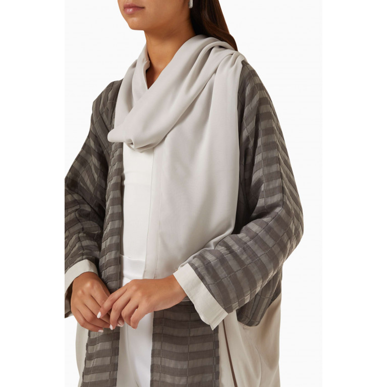 CHI-KA - Stripe Abaya in Tencel-linen
