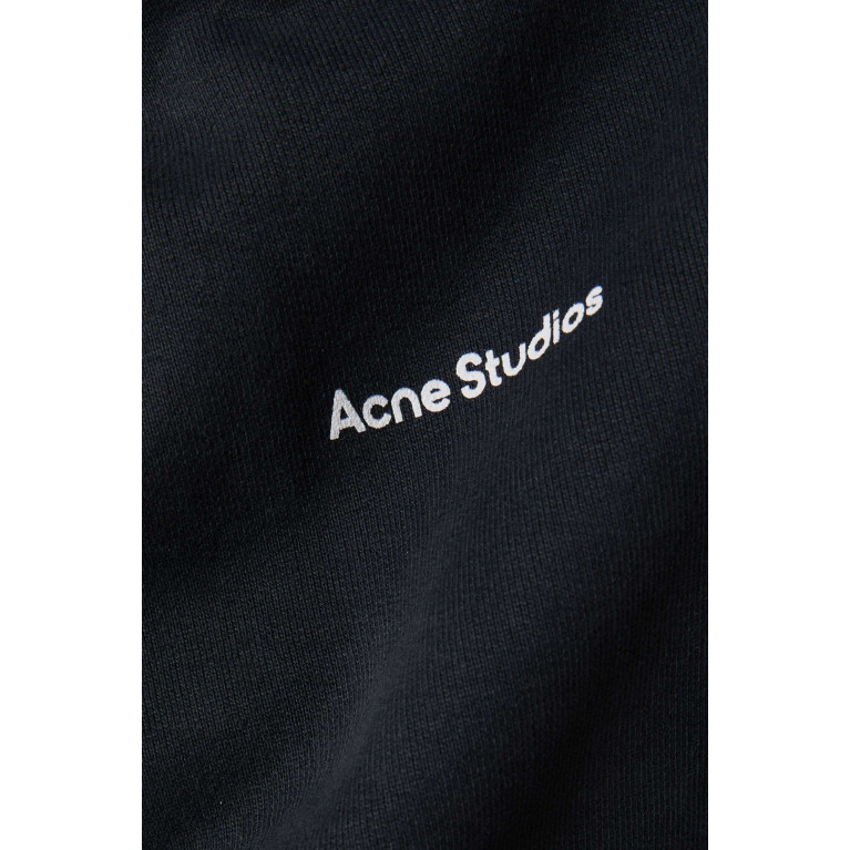 Acne Studios - Logo Hoodie in Fleece Black