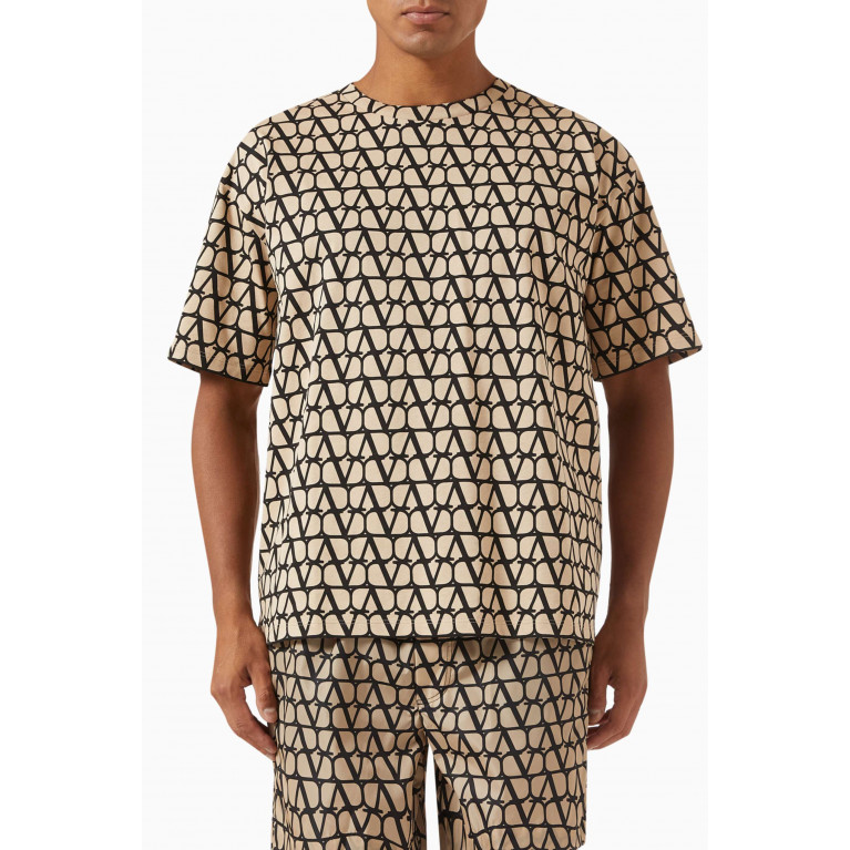 Valentino Garavani - Iconographe T-shirt in Cotton Jersey Neutral