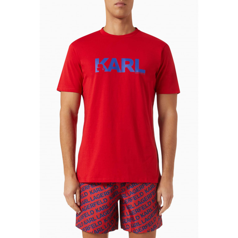 Karl Lagerfeld - Karl Logo T-shirt in Cotton Jersey