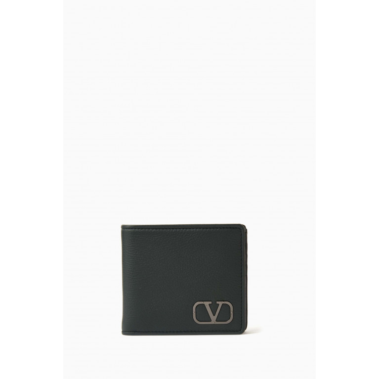Valentino Garavani - Valentino Garavani VLOGO Signature Wallet in Calfskin Black