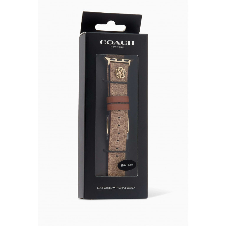 Coach - Apple Watch® Strap in Signature C Coated Canvas