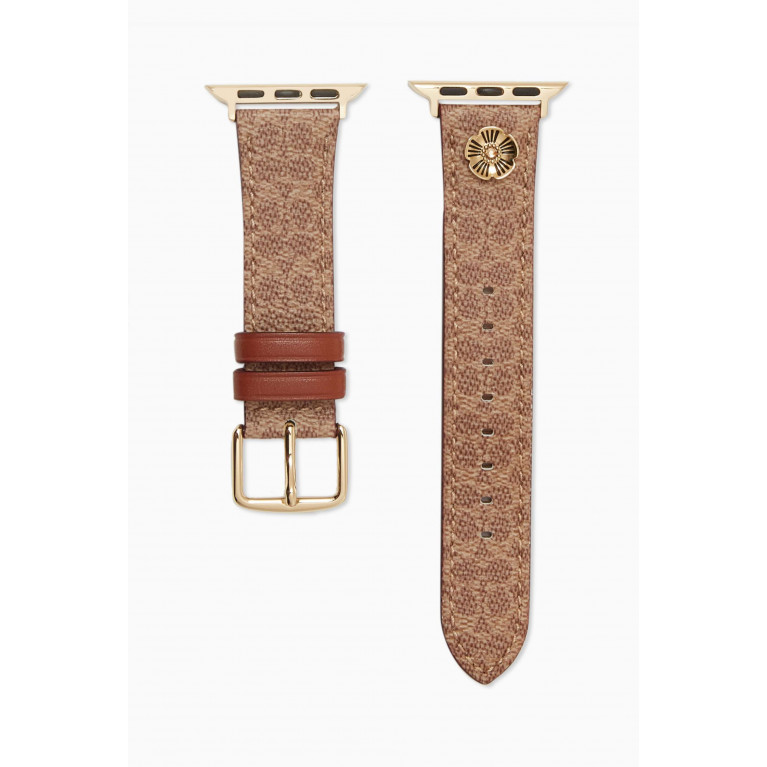 Coach - Apple Watch® Strap in Signature C Coated Canvas