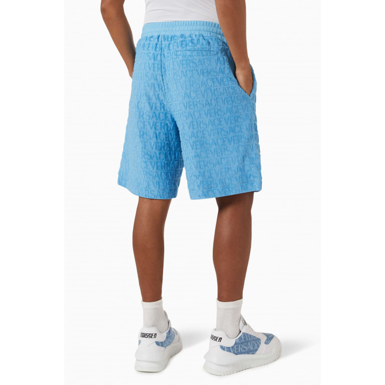 Versace - Logo Shorts in Cotton Terry Toweling