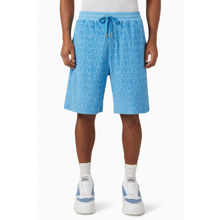 Versace - Logo Shorts in Cotton Terry Toweling