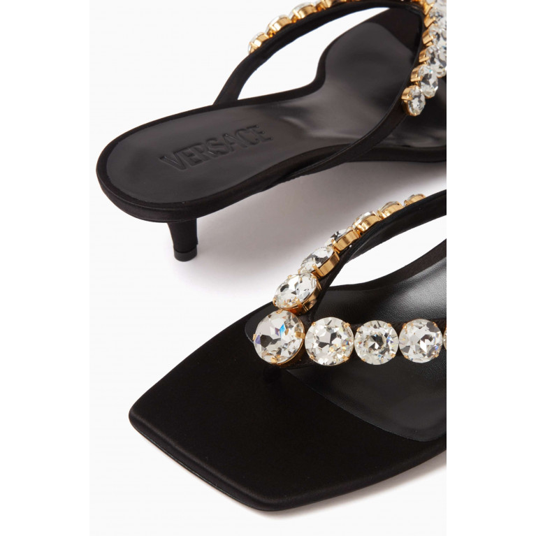 Versace - Crystal Thong Sandals in Satin