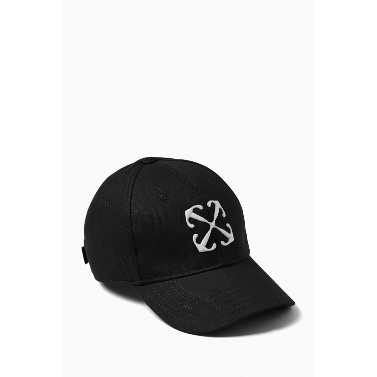 Off-White - Arrow Drill-embroidered Baseball Cap in Cotton-twill