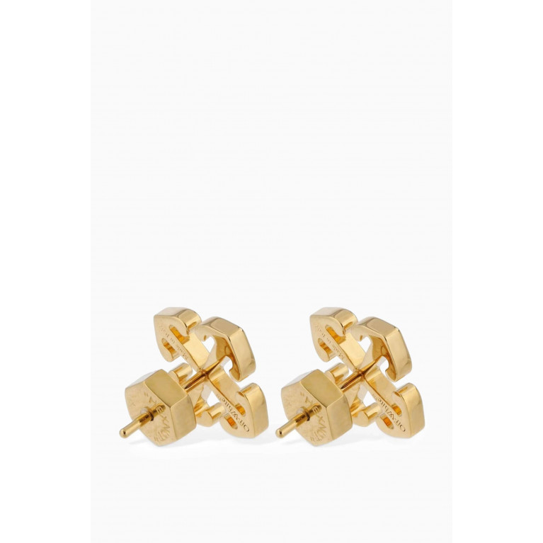 Off-White - Mini Arrow Stud Earrings in Brass