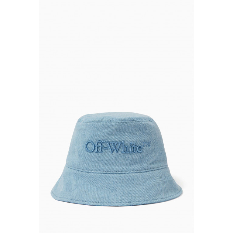 Off-White - Logo-embroidered Bucket Hat in Denim