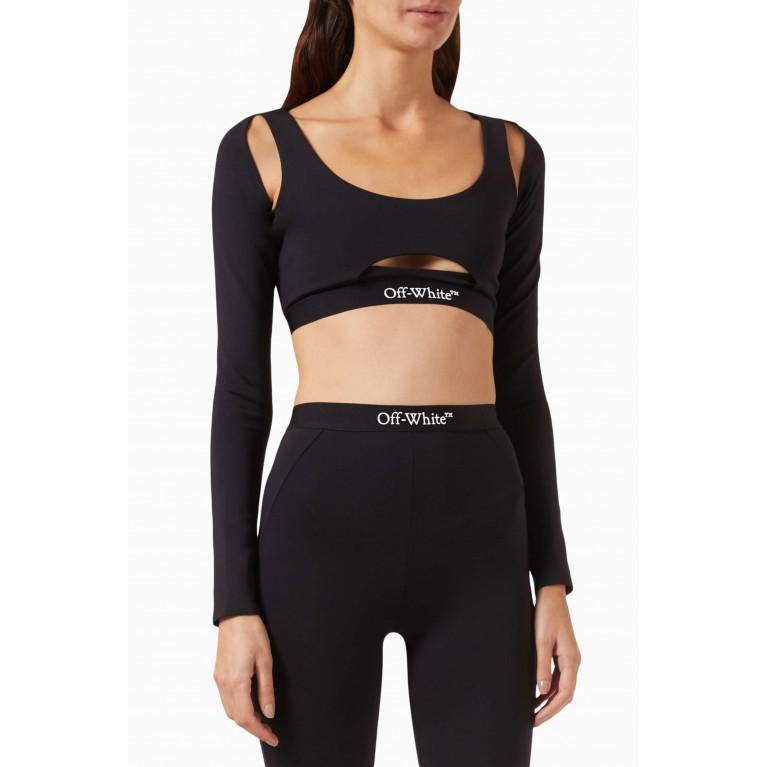 Off-White - Logoband Cut-out Crop Top