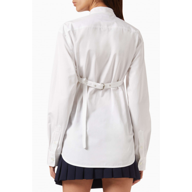 Off-White - Cross Belt Shirt in Cotton-poplin
