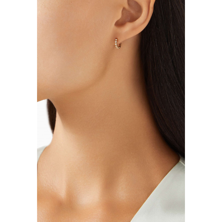MKS Jewellery - Always Love Diamond Huggie Earrings in 18kt Gold