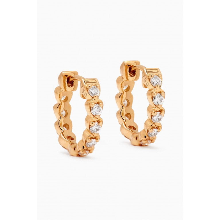 MKS Jewellery - Always Love Diamond Huggie Earrings in 18kt Gold
