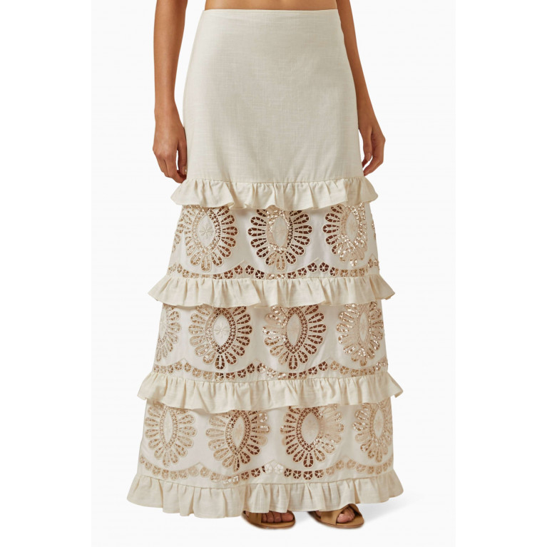 Especia - Franca Maxi Skirt in Cotton-blend