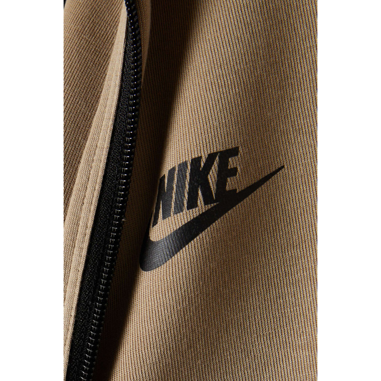 Nike - Zip-up Windrunner Hoodie in Tech Fleece Brown