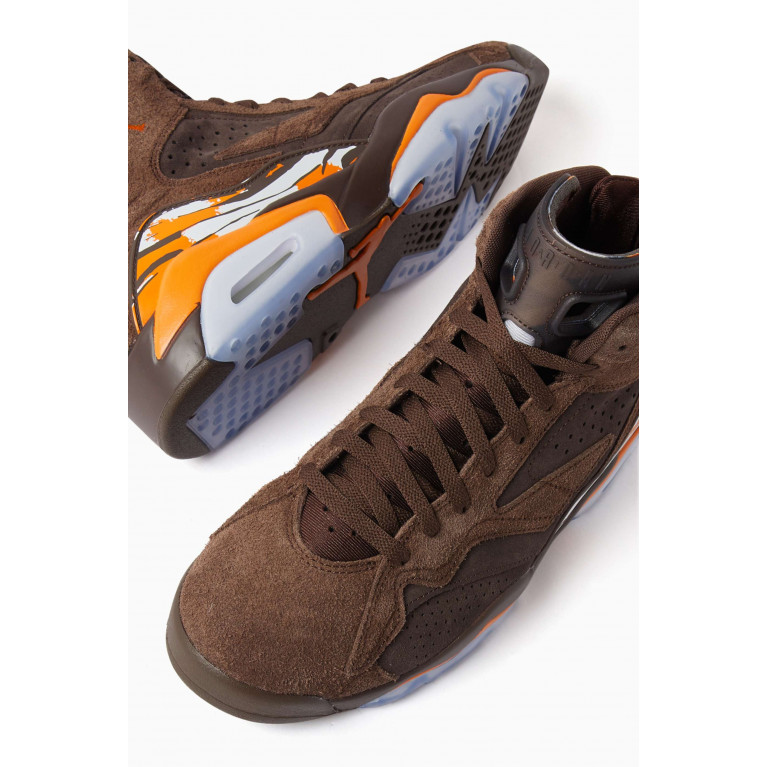 Jordan - Jumpman MVP High-top Sneakers in Leather & Textile Brown