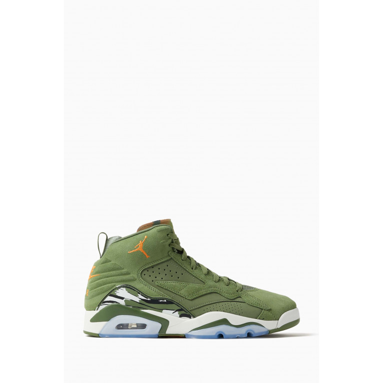 Jordan - Jumpman 3 MVP Sneakers in Leather & Textile Green