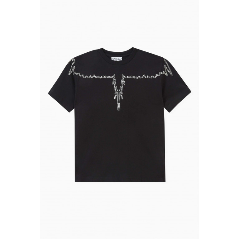 Marcelo Burlon - Embellished Stitch Wings T-shirt in Cotton