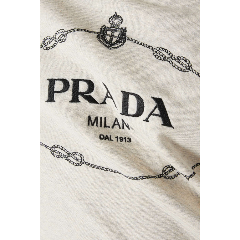 Prada - Logo Hoodie in Cotton Fleece