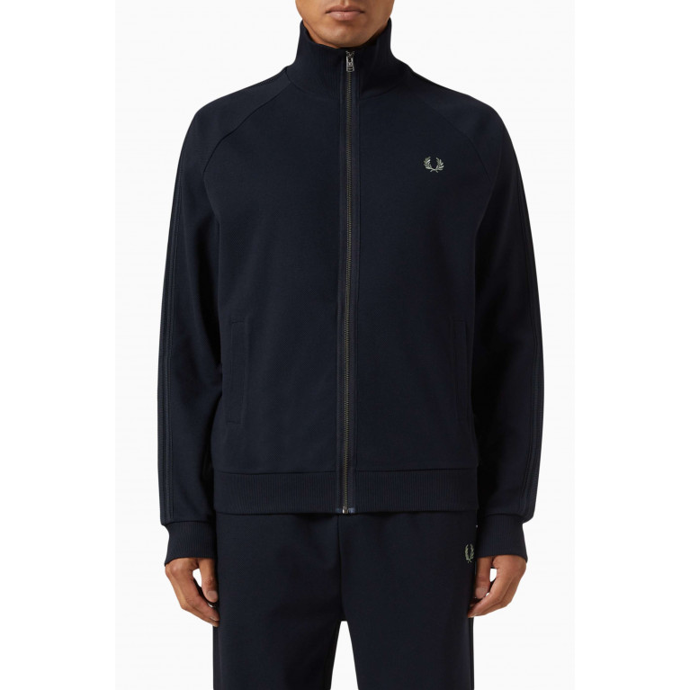 Fred Perry - Tape Track Jacket in Knitted Cotton