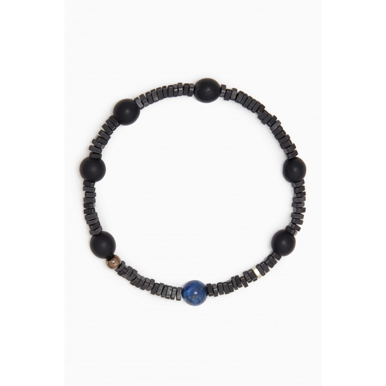 The Monotype - The Andrea Onyx Bracelet in Brass