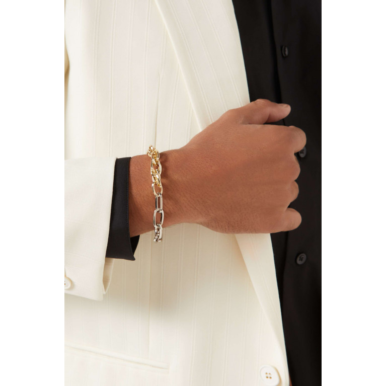 The Monotype - The Diego Bracelet in Silver & Gold-plated Brass