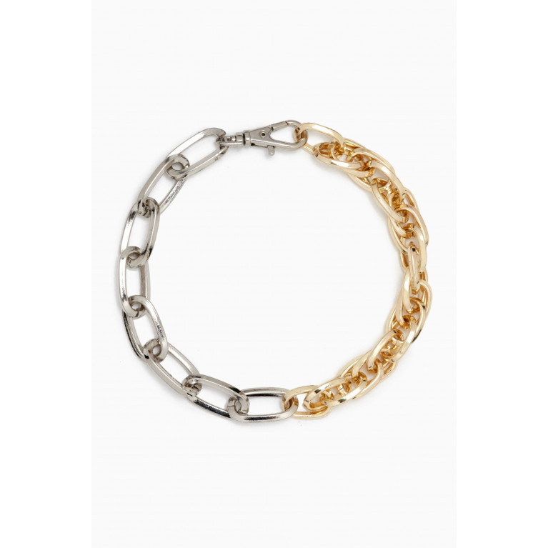 The Monotype - The Diego Bracelet in Silver & Gold-plated Brass