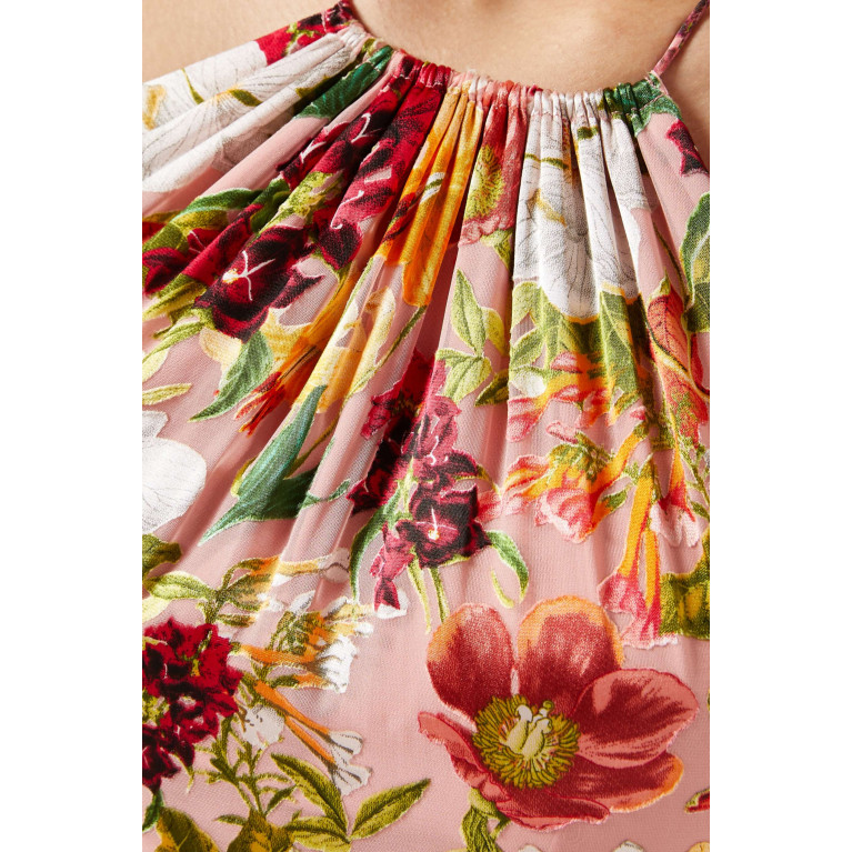 Alice + Olivia - Dita Floral-print Halter Maxi Dress in Silk-blend