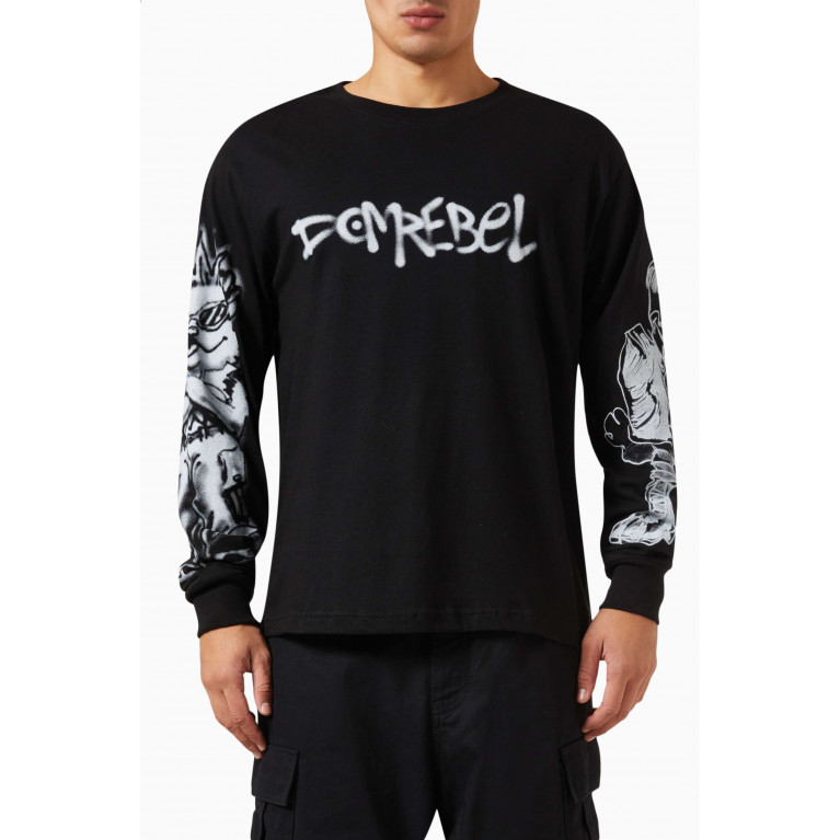 Dom Rebel - Tag T-shirt in Cotton-jersey