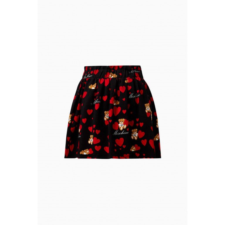 Moschino - Heart Print Skirt in Cotton