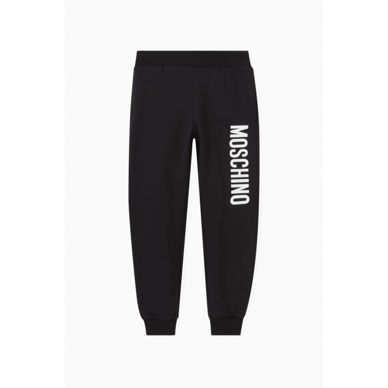 Moschino - Logo-print Sweatpants in Stretch-cotton Black
