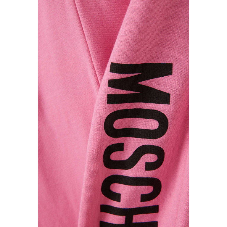 Moschino - Logo-print Sweatpants in Stretch-cotton Pink